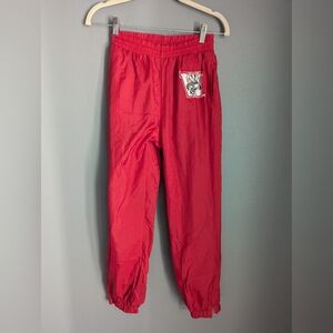 Logo athletic vintage Youth medium 10/12 Red Windbreaker Pants. 12x 10.5 x 25